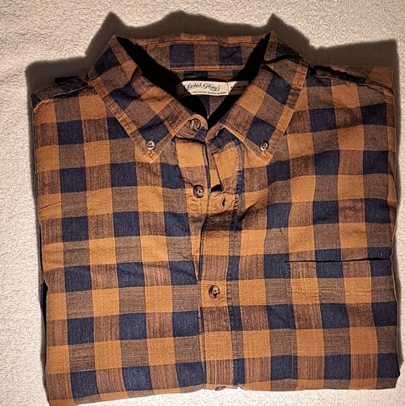 Faded Glory Other - FADED GLORY Men's Long Sleeve Shirt Blue/Brown Size XL
